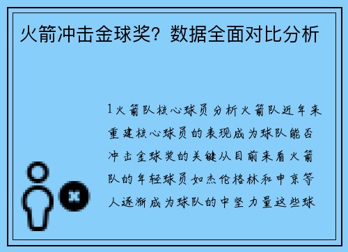 火箭冲击金球奖？数据全面对比分析
